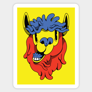 COLORFUL CARTOON LLAMA Sticker